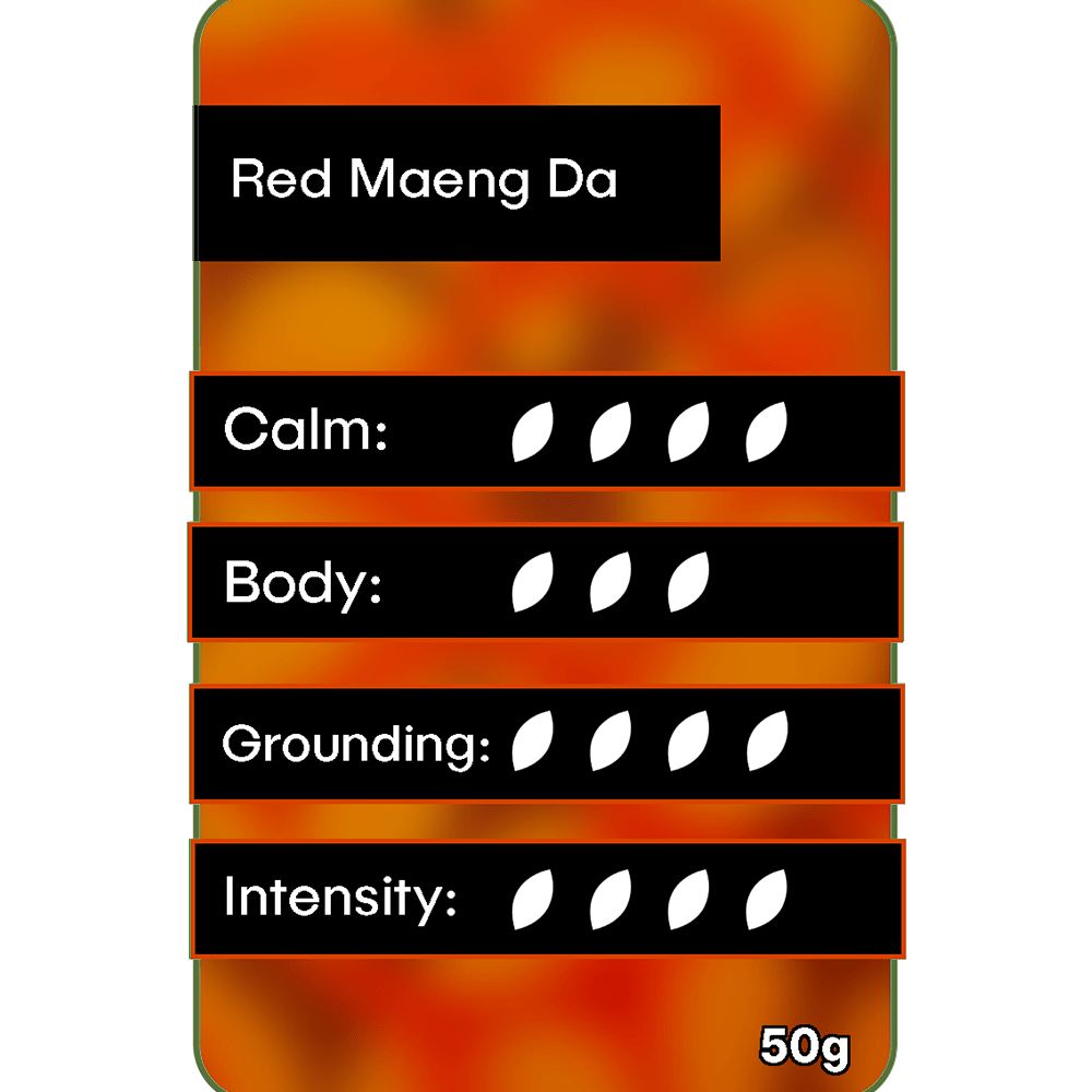Red Maeng Da Kratom 50g – Deep Calm & Body Balance Red Maeng Da Kratom 50g calm body grounding intensity rating