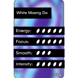 Premium White Maeng Da Kratom 50g energy focus smooth intensity rating